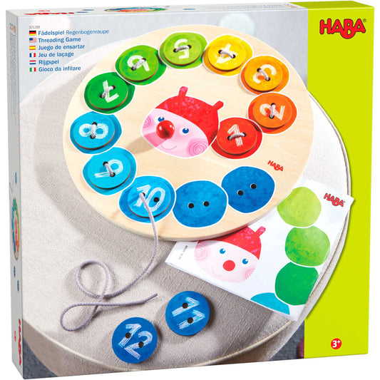 HABA USA - Rainbow Caterpillar Threading Game