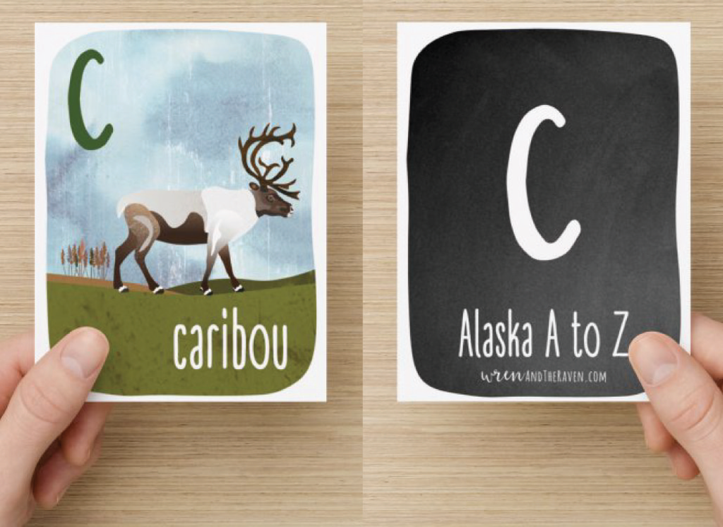 Alphabet Cards by Wren and the Raven | Alaska A to Z