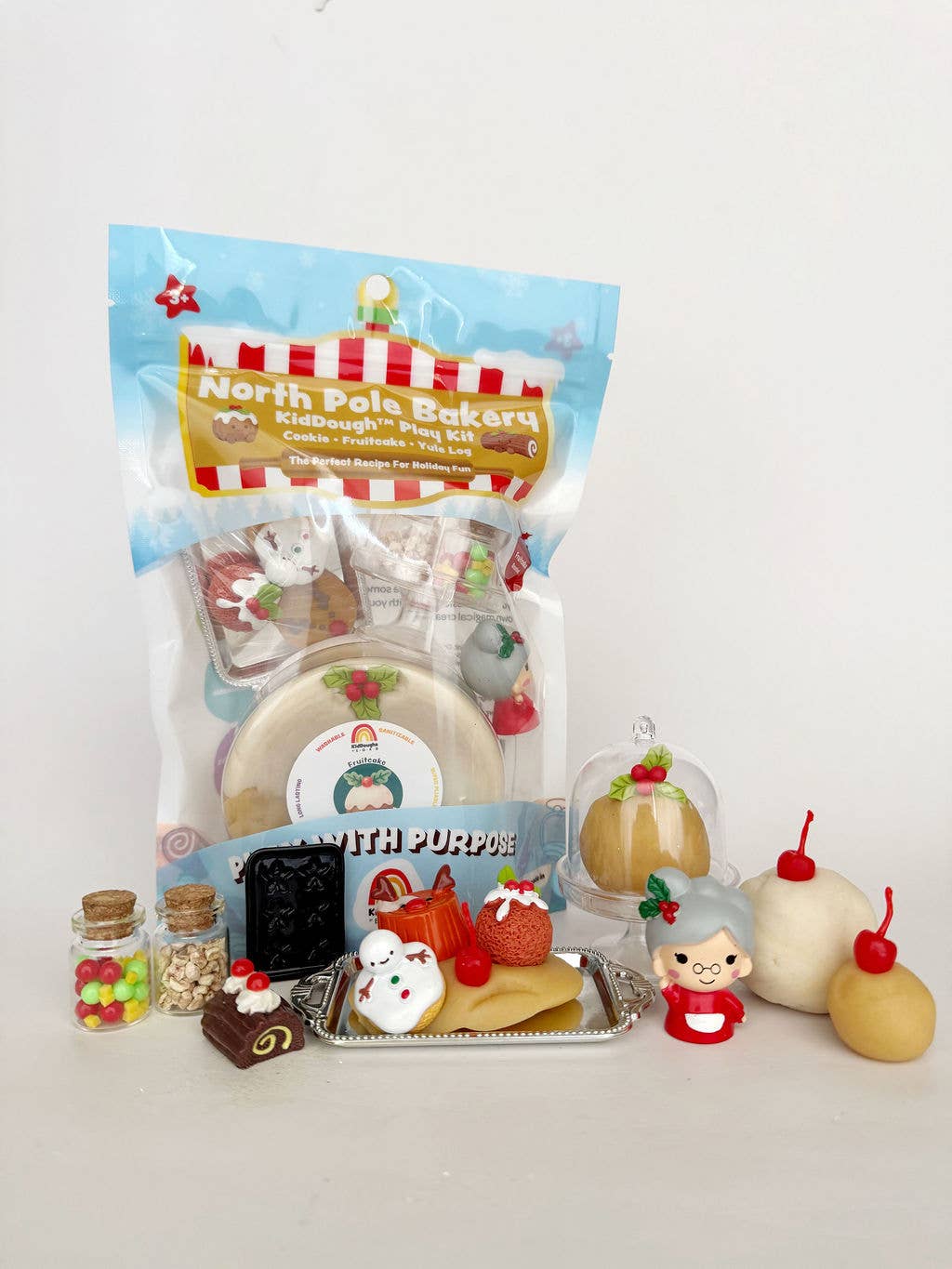 Earth Grown KidDoughs (KidDoughs by EGKD) - North Pole Bakery KidDough Play Kit