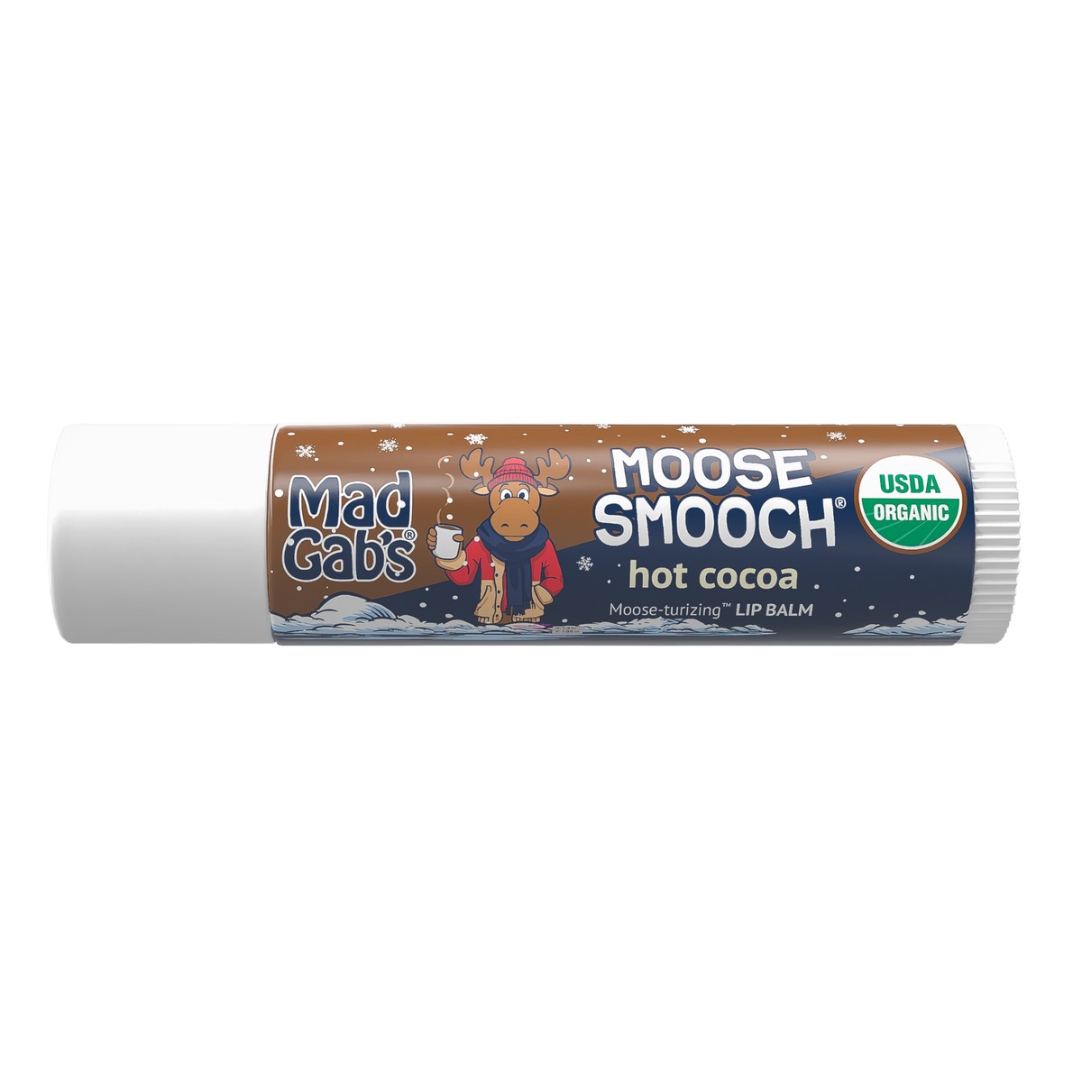Mad Gab's - 3PK Organic Holiday Moose Smooch Lip Balm Assorted Peg