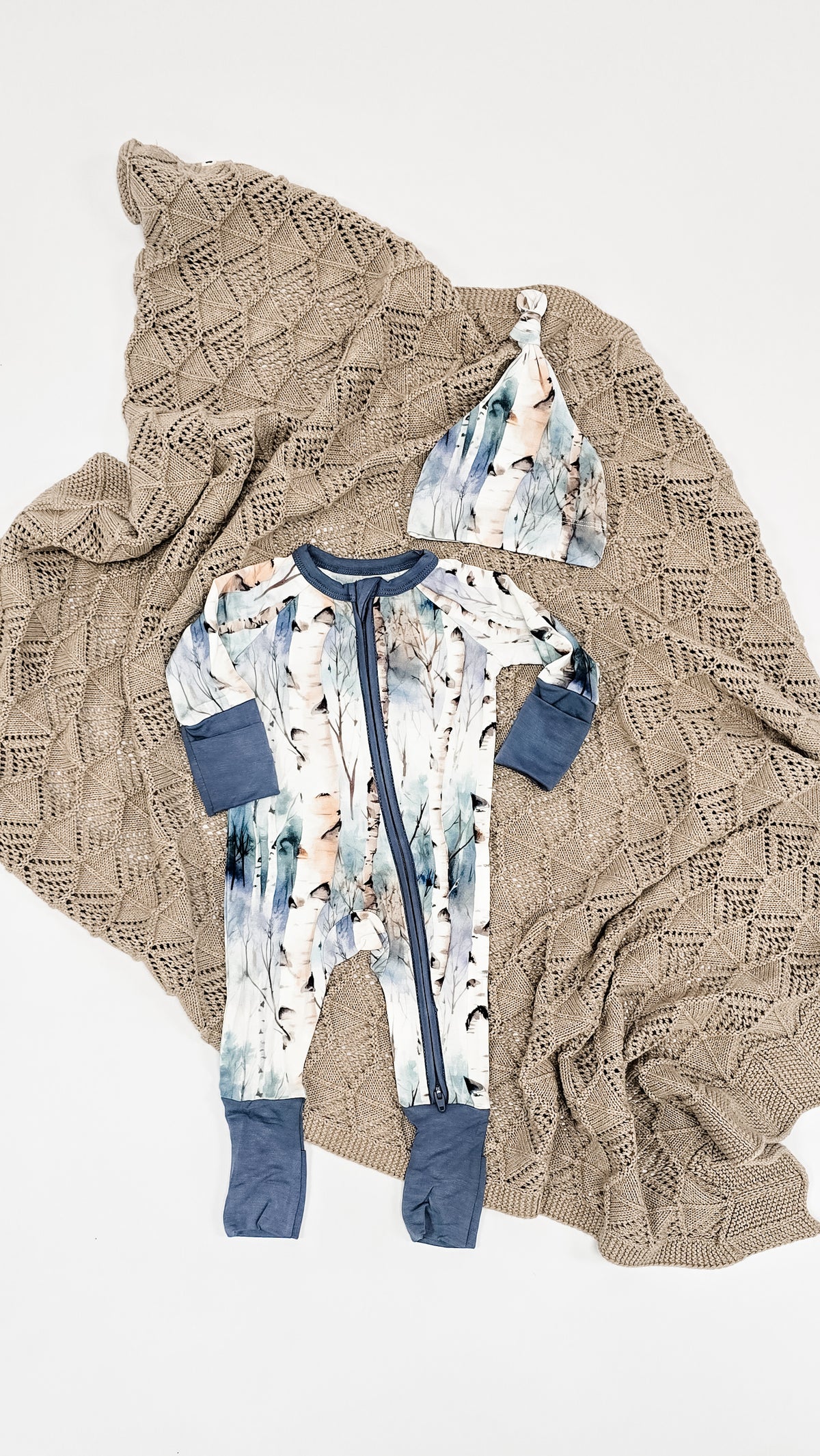 Zippered Romper by Little Alaskan | Winter Birch