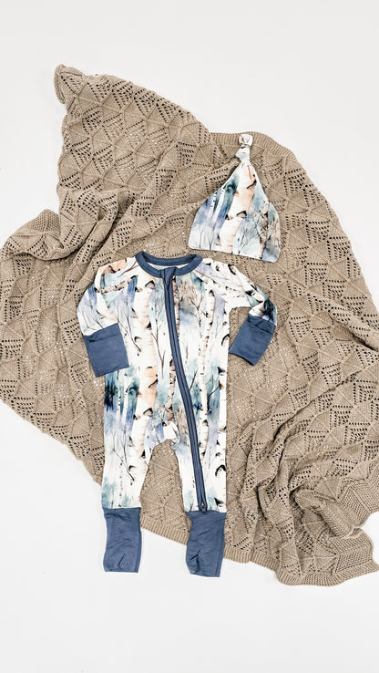 Zippered Romper by Little Alaskan | Winter Birch