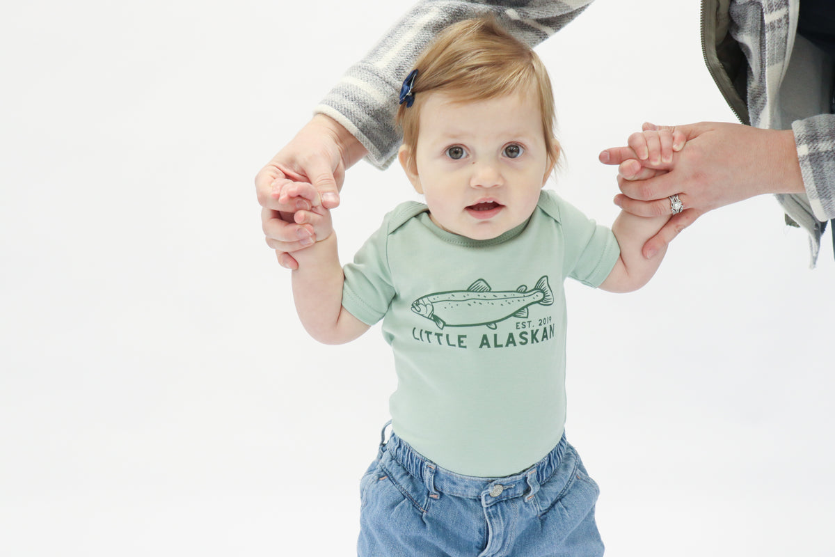 Little Alaskan Bodysuit | Salmon