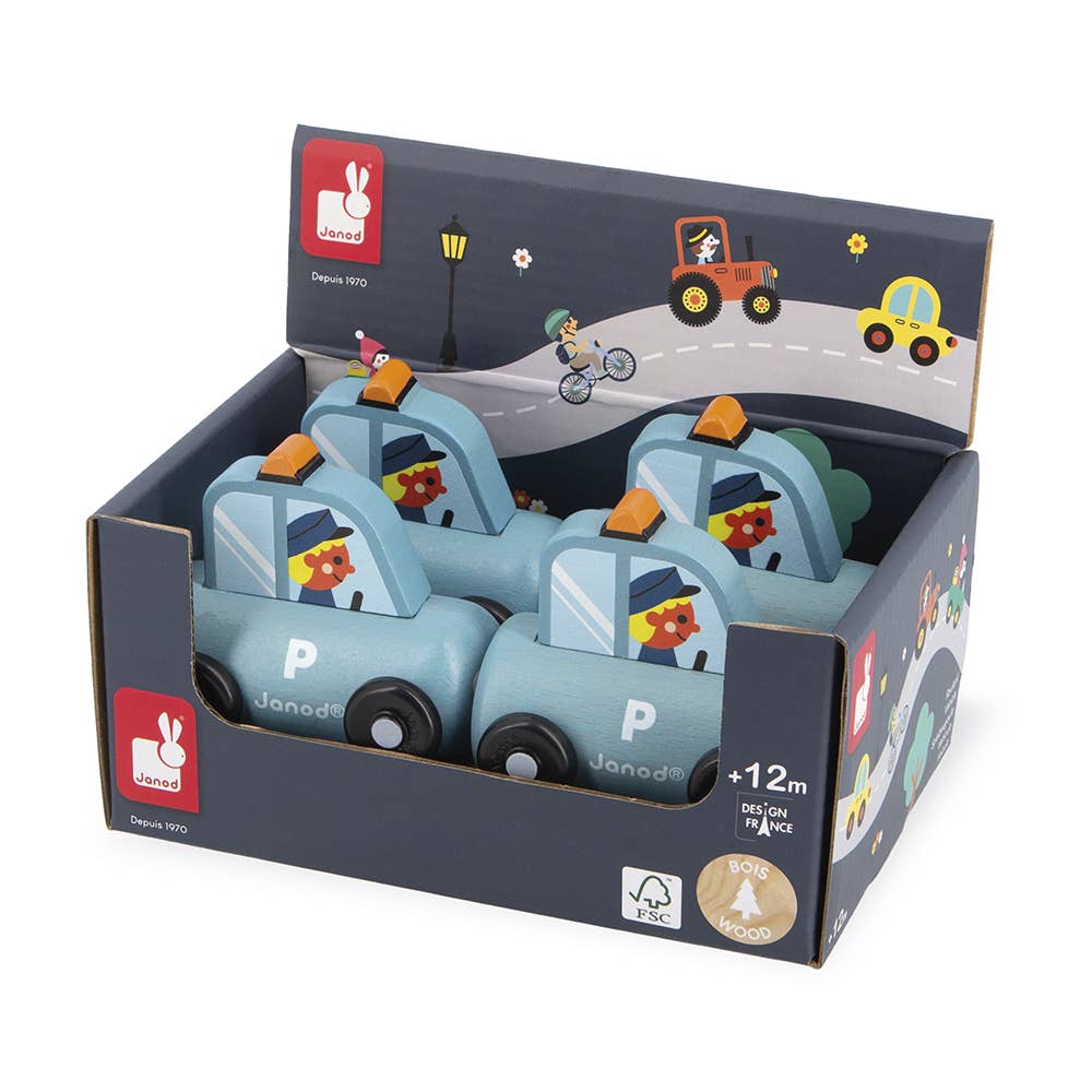 Janod - Crossroads City Police Car Display x4