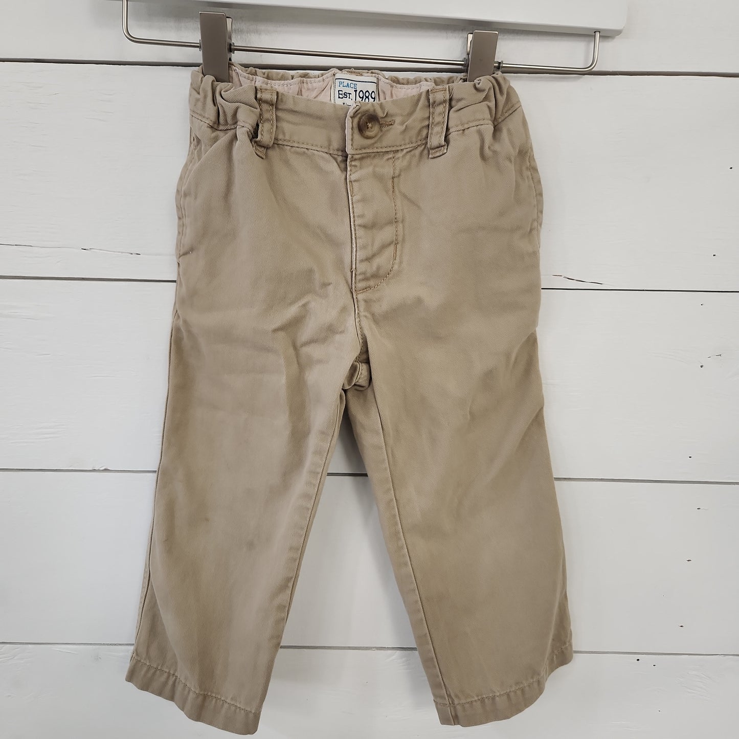 Size 2t | Place Khakis with shadow stain | Secondhand