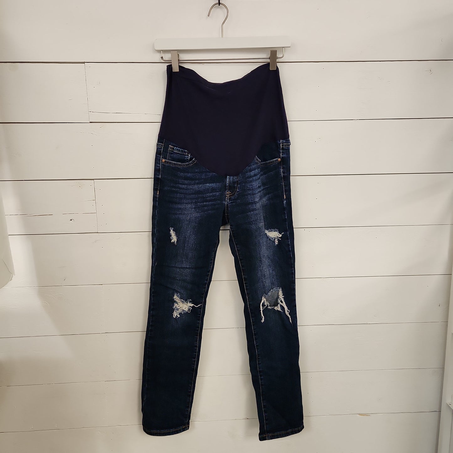 Size 27 | Pink Blush Distressed Maternity Jeans | Secondhand