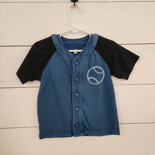 Size 3 | Tea Baseball Shirt | Secondhand