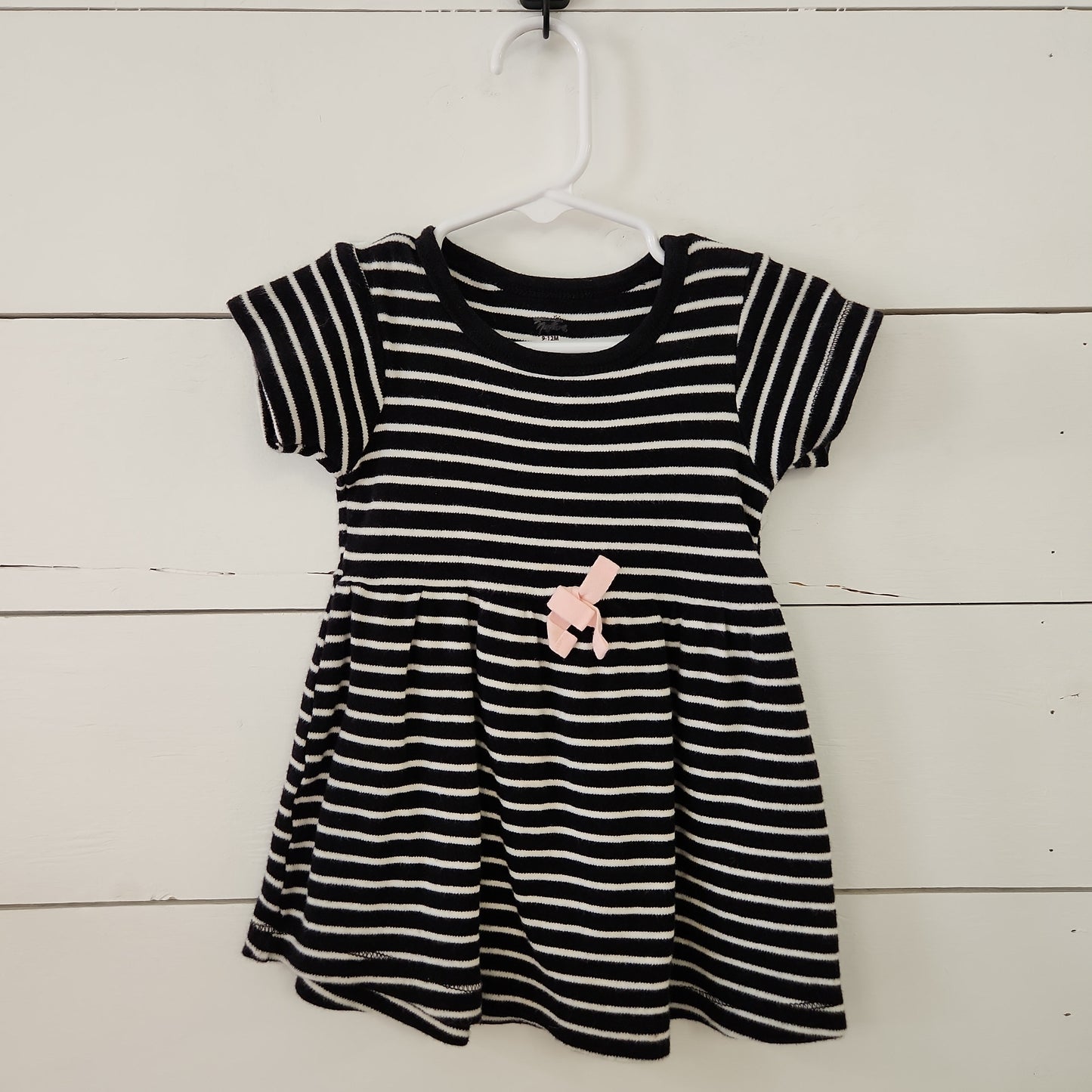 Size 9-12m | Touched by Nature Black Striped Dress | Secondhand
