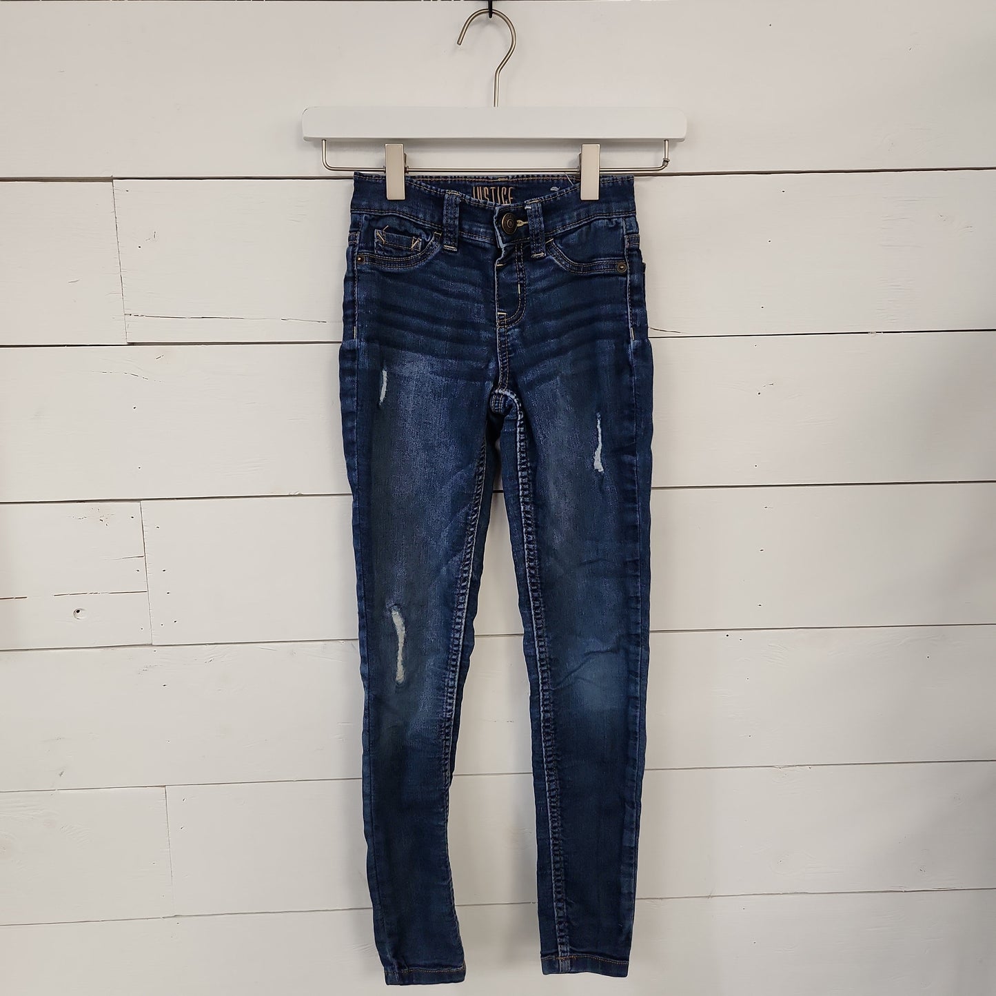 Size 10 | Justice Slim Distressed Mid-Rise Jegging