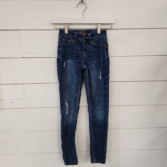 Size 10 | Justice Slim Distressed Mid-Rise Jegging