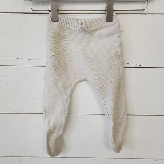 Size 6-9m | Zara Footed Knit Pants