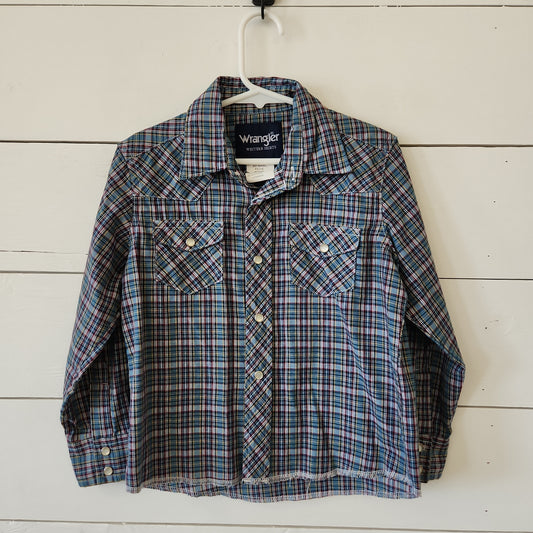 Size 3-4 | Wrangler Snap Button Up Shirt