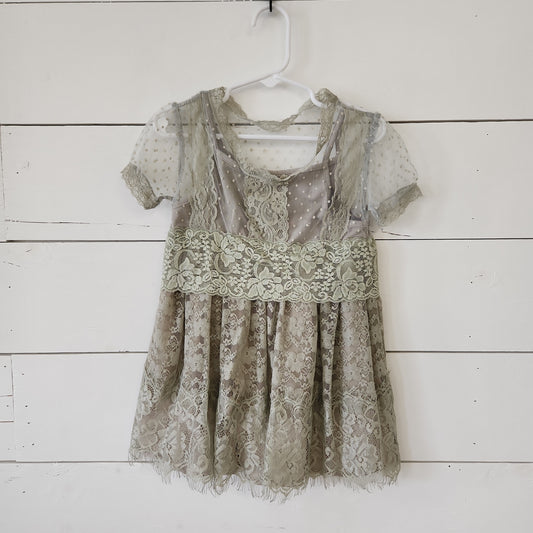 Size 2-3t | Blossom Couture Lace Overlay Dress