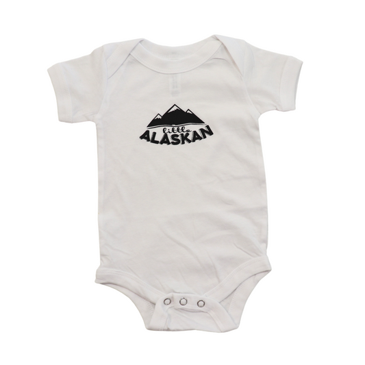 Baby Little Alaskan Logo Bodysuit | White