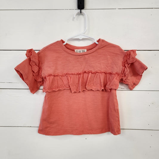Size 4-5 | It's Our Time Ruffle Shirt | Secondhand