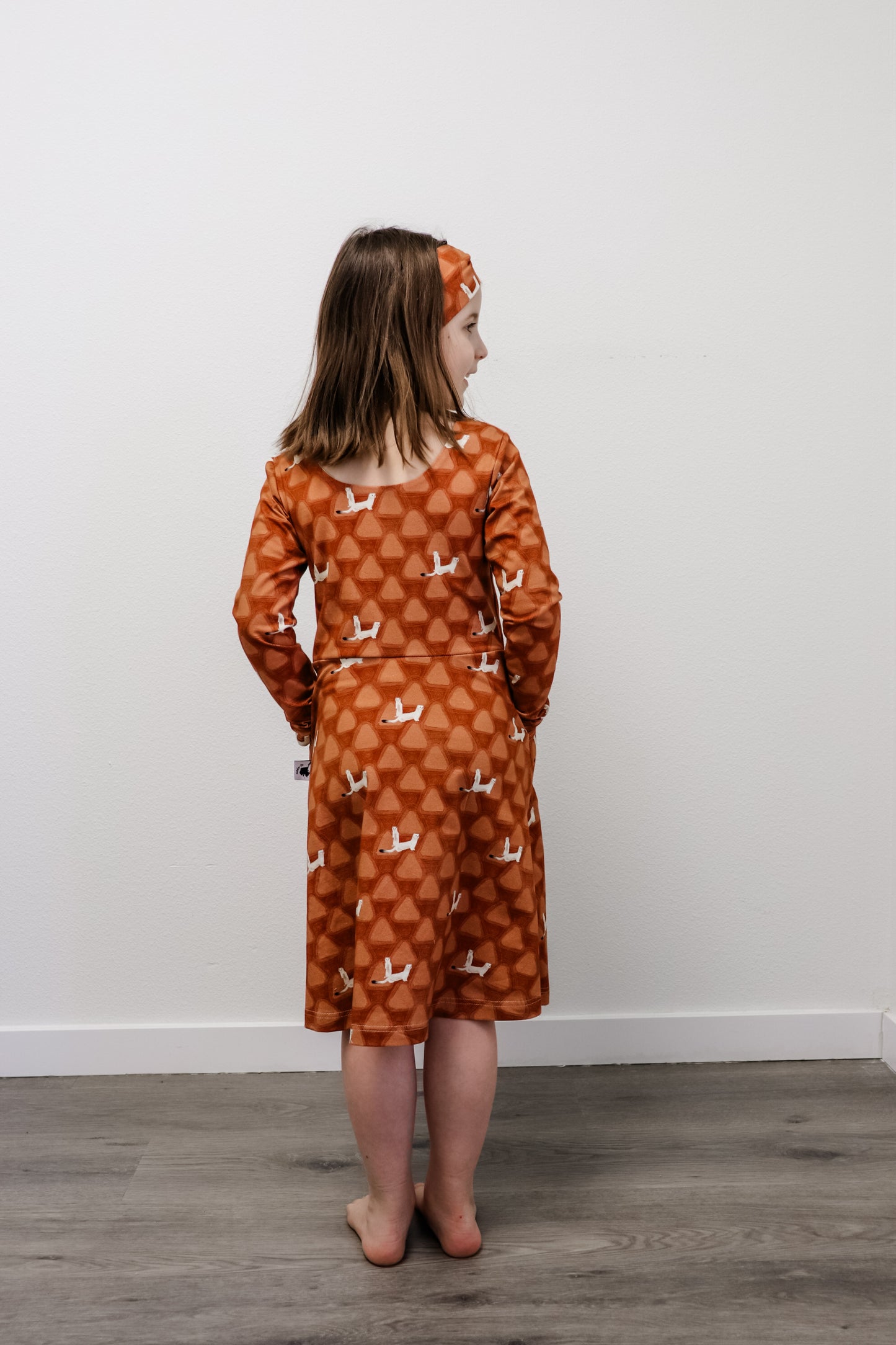 Long Sleeve A-Line Dress by Briar&Boone | Midwinter Ermine