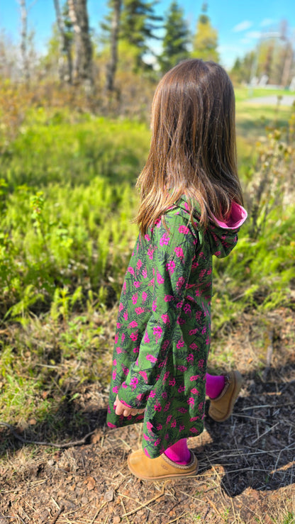 Long Sleeve Hooded Swing Dress by Briar&Boone | Fireweed