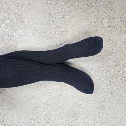 Rib Knit Tights | Midnight