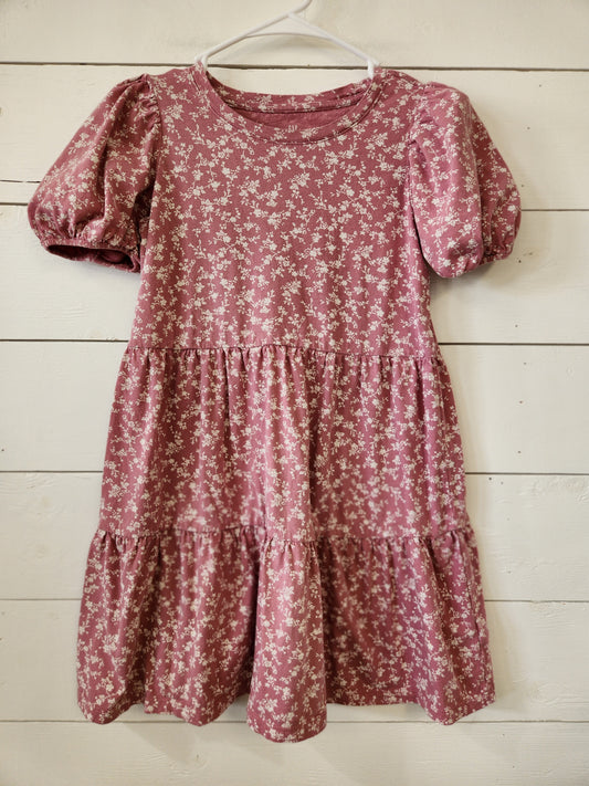 Size 10 | Lands End Layered Dress-Pink Floral