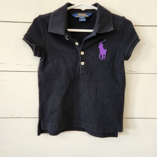 Size 3t | POLO Black and Purple Polo