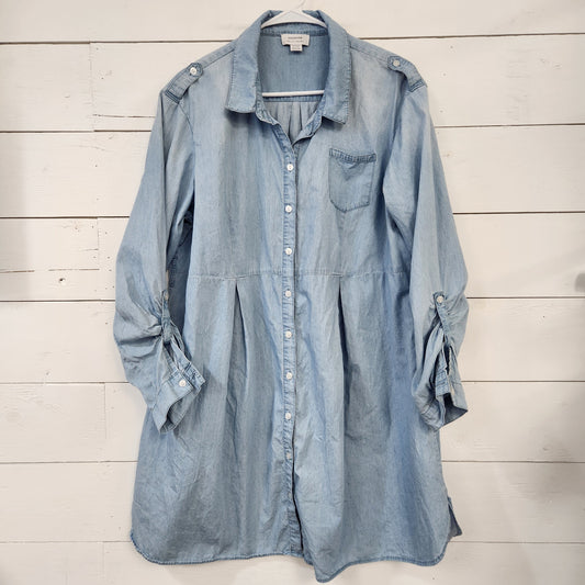 Size 14 | Seraphine Denim Maternity Dress