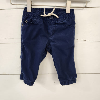 Size 3-6m | baby Gap Blue Plaid Lined Pants