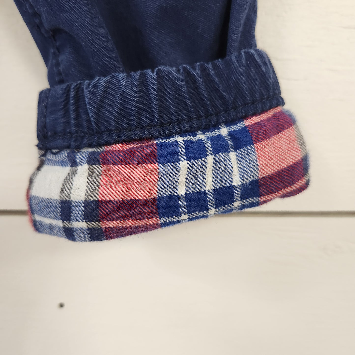 Size 3-6m | baby Gap Blue Plaid Lined Pants