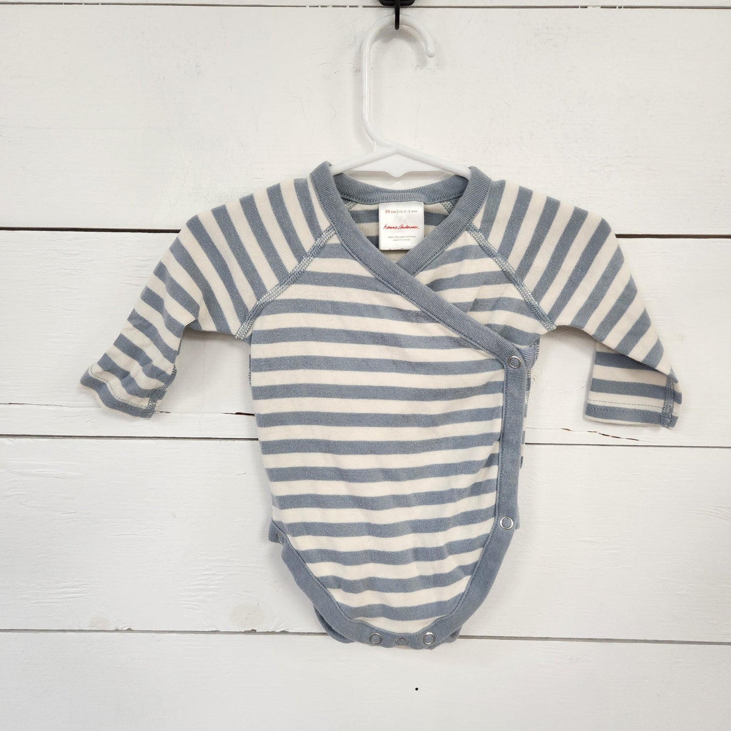 Size 0-3m | Hanna Andersson Cross Snap Onesie