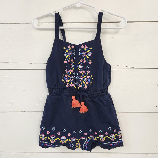 Size 12m | Isaac Mizrahi Blue Floral Romper