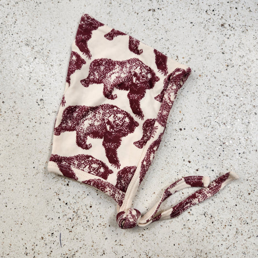 Size OS | Kate Quinn Cream Bear Bonnet