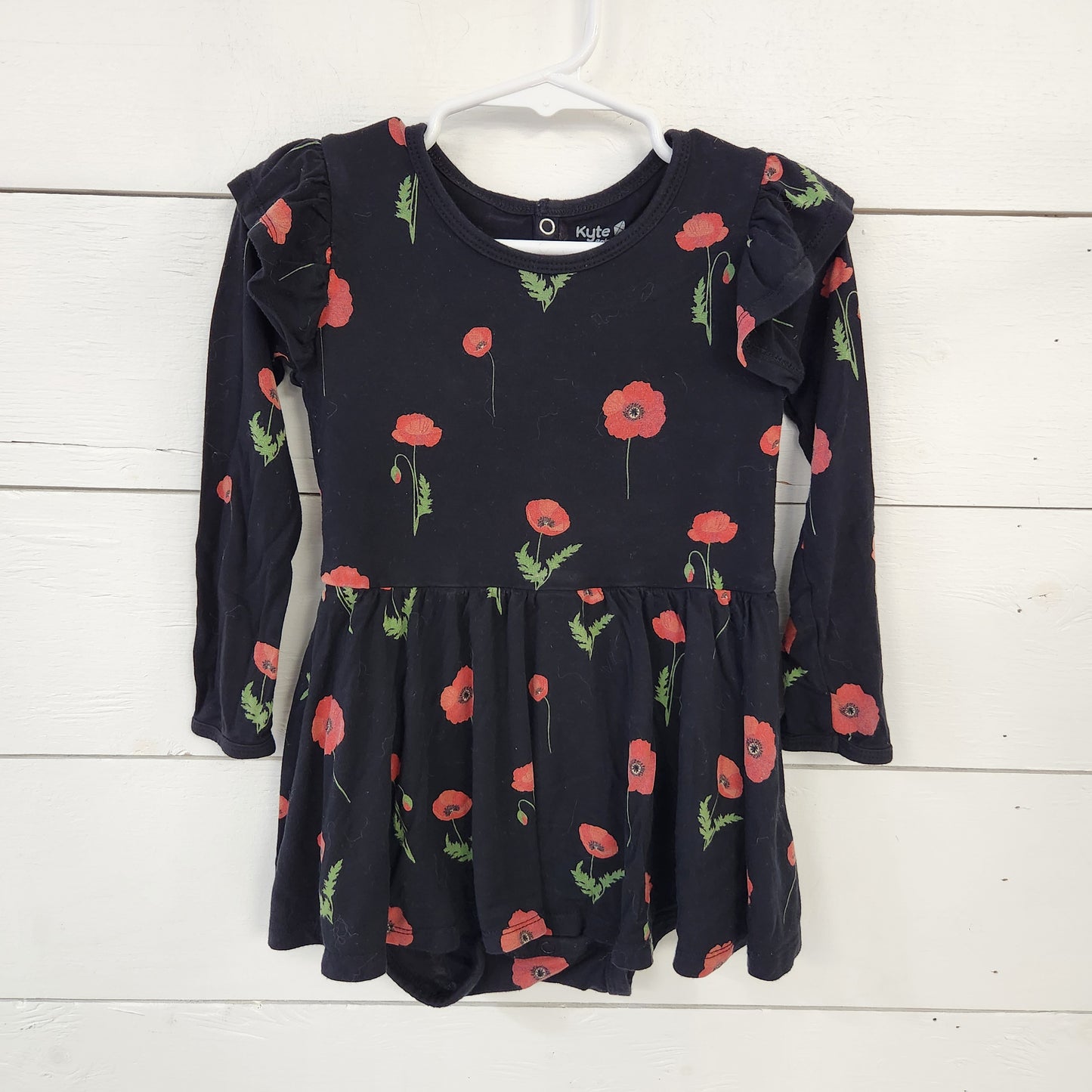 Size 4t | Kyte Baby Black Poppy Dress