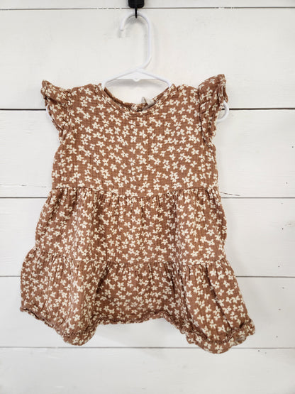 Size 2-3t | Quincy Mae Tan Floral Dress