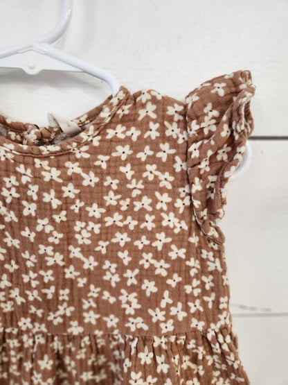 Size 2-3t | Quincy Mae Tan Floral Dress