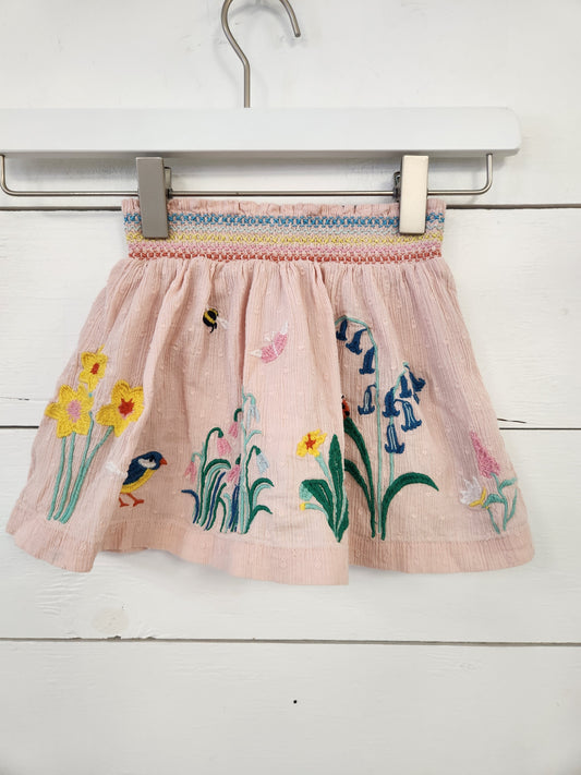 Size 2-3t | Mini Boden Pink Flower Skirt