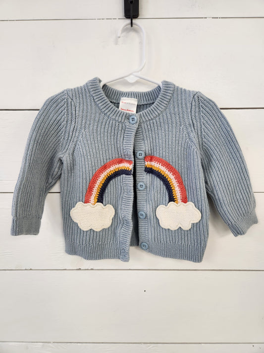 Size 18-24m | Hanna Andersson Blue Rainbow Sweater