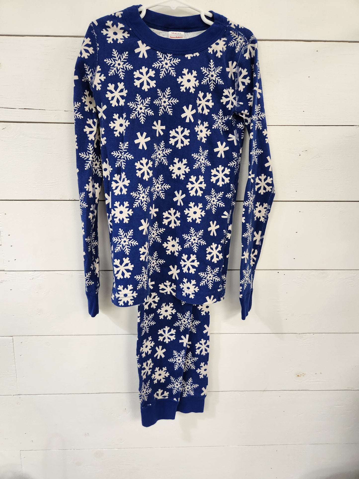 Size 10 | Hanna Andersson Blue Snowflake Pajamas