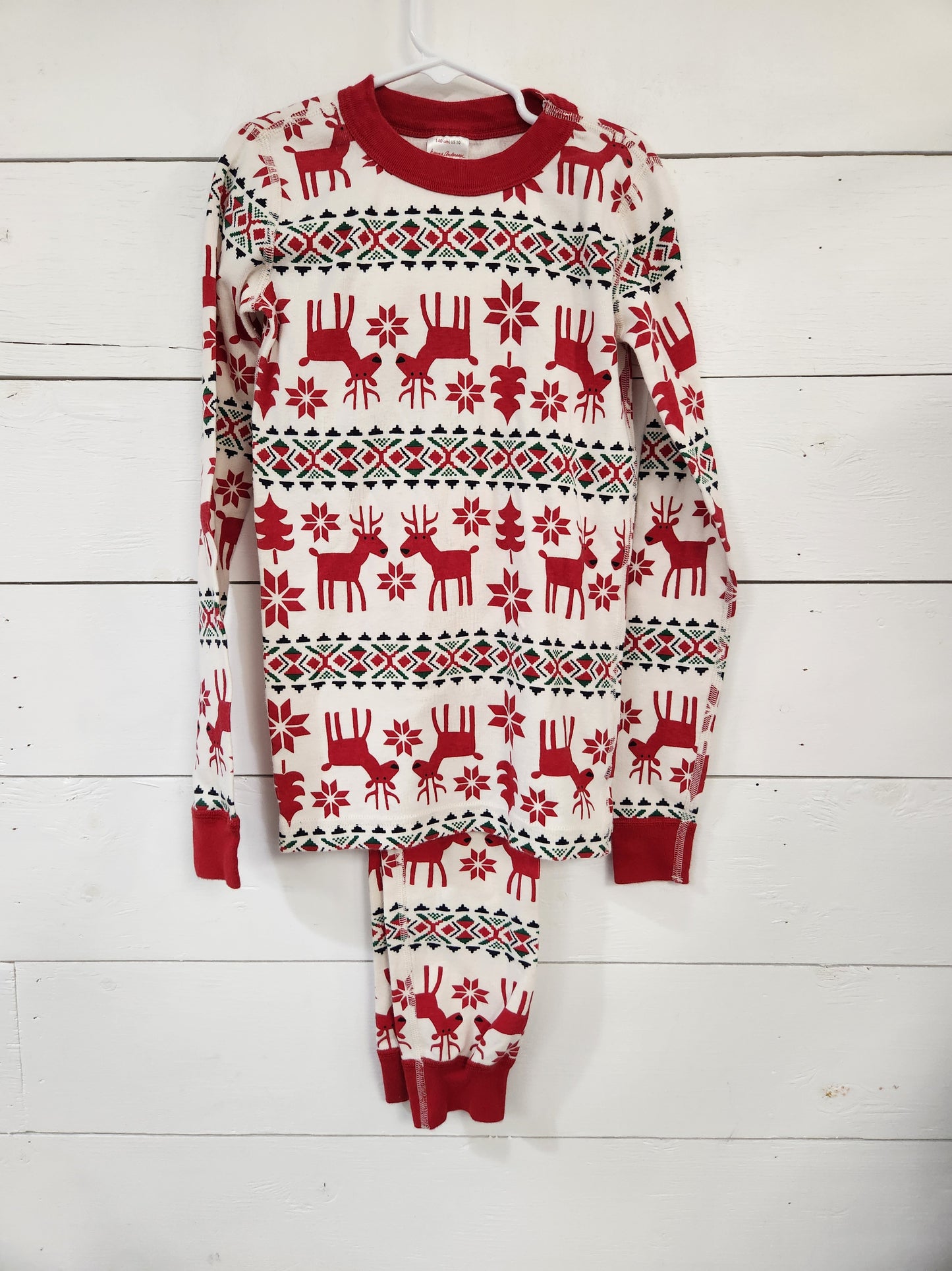 Size 10 | Hanna Andersson Christmas Reindeer Pajamas