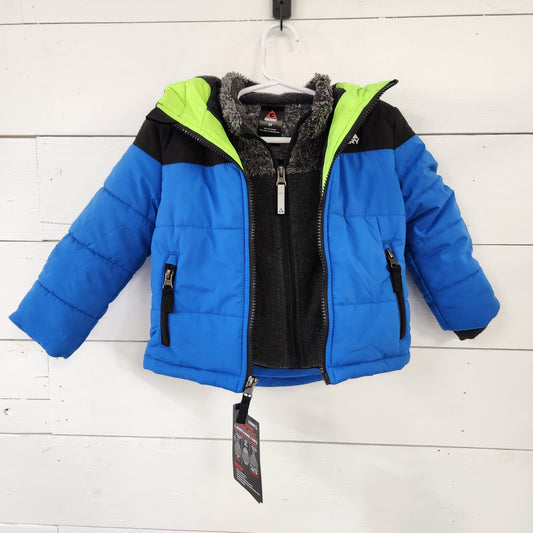 Size 2t | Gerry Blue Winter Coat with Fleece Liner