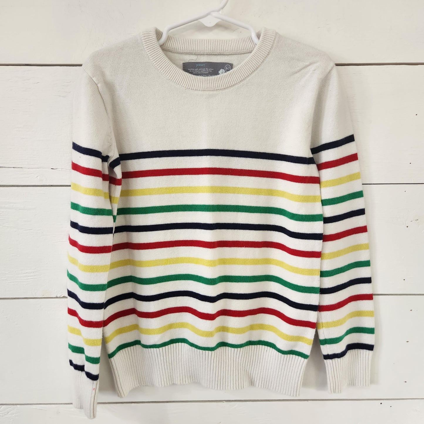 Size 6-7 | Primary Striped Sweater