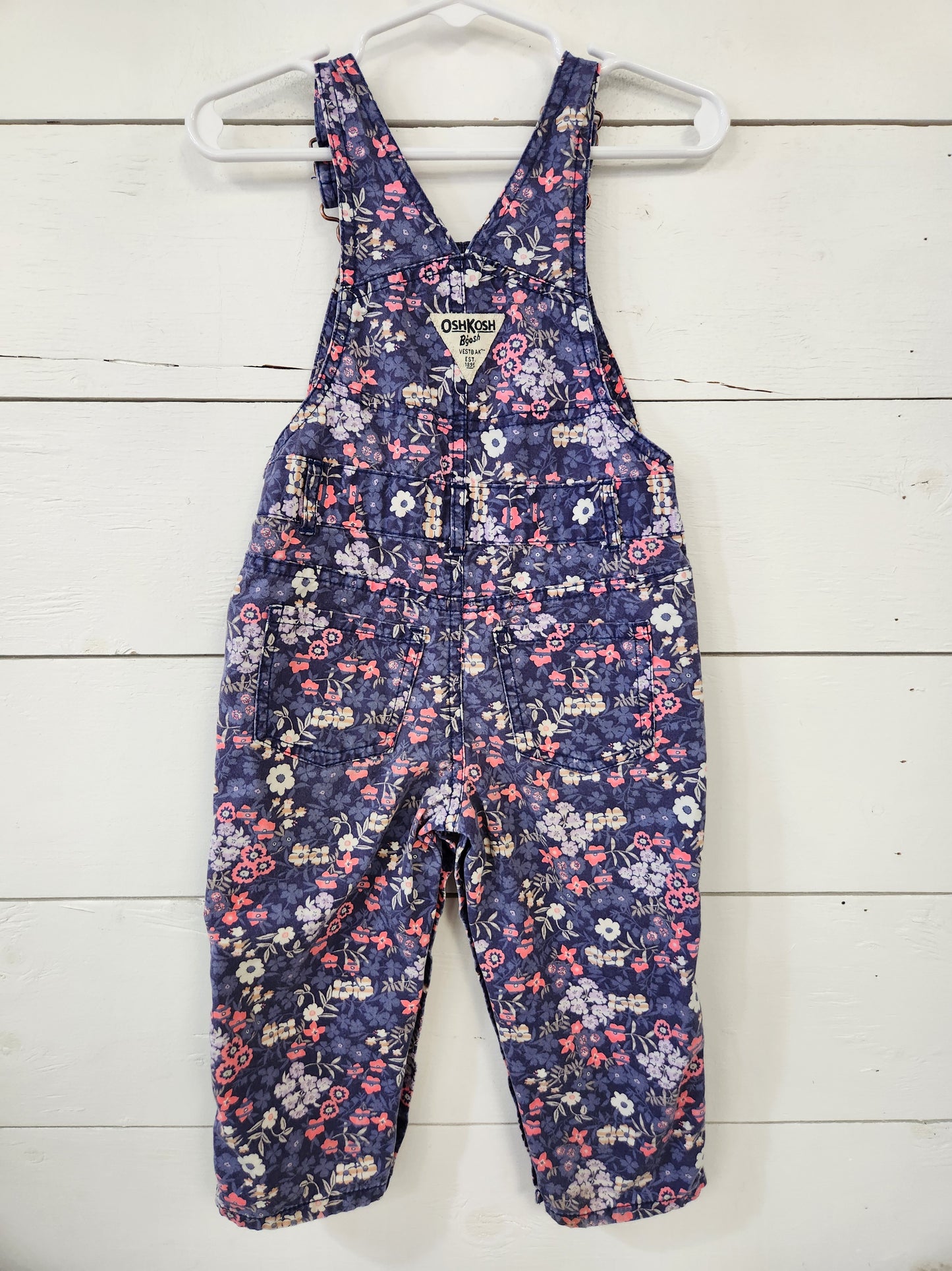 Size 18m | Osh Kosh Flower Overalls