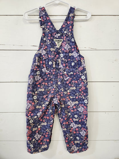 Size 18m | Osh Kosh Flower Overalls