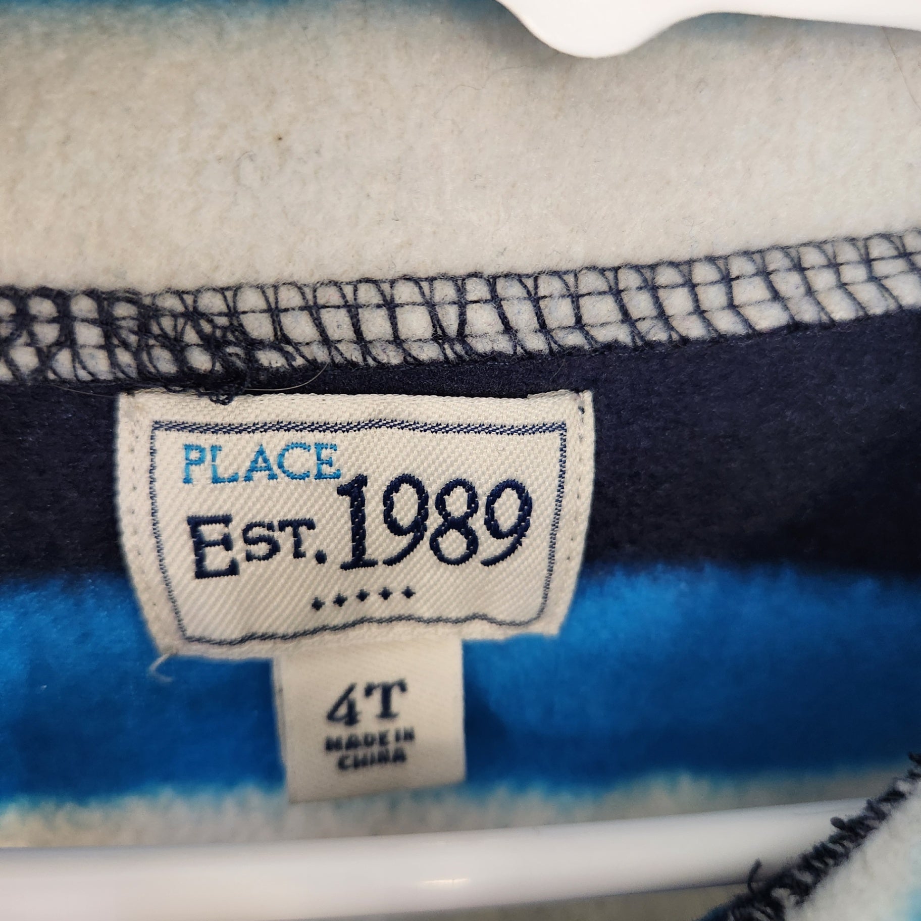 Size 4t | Place Navy Striped Fleece | UBNUU