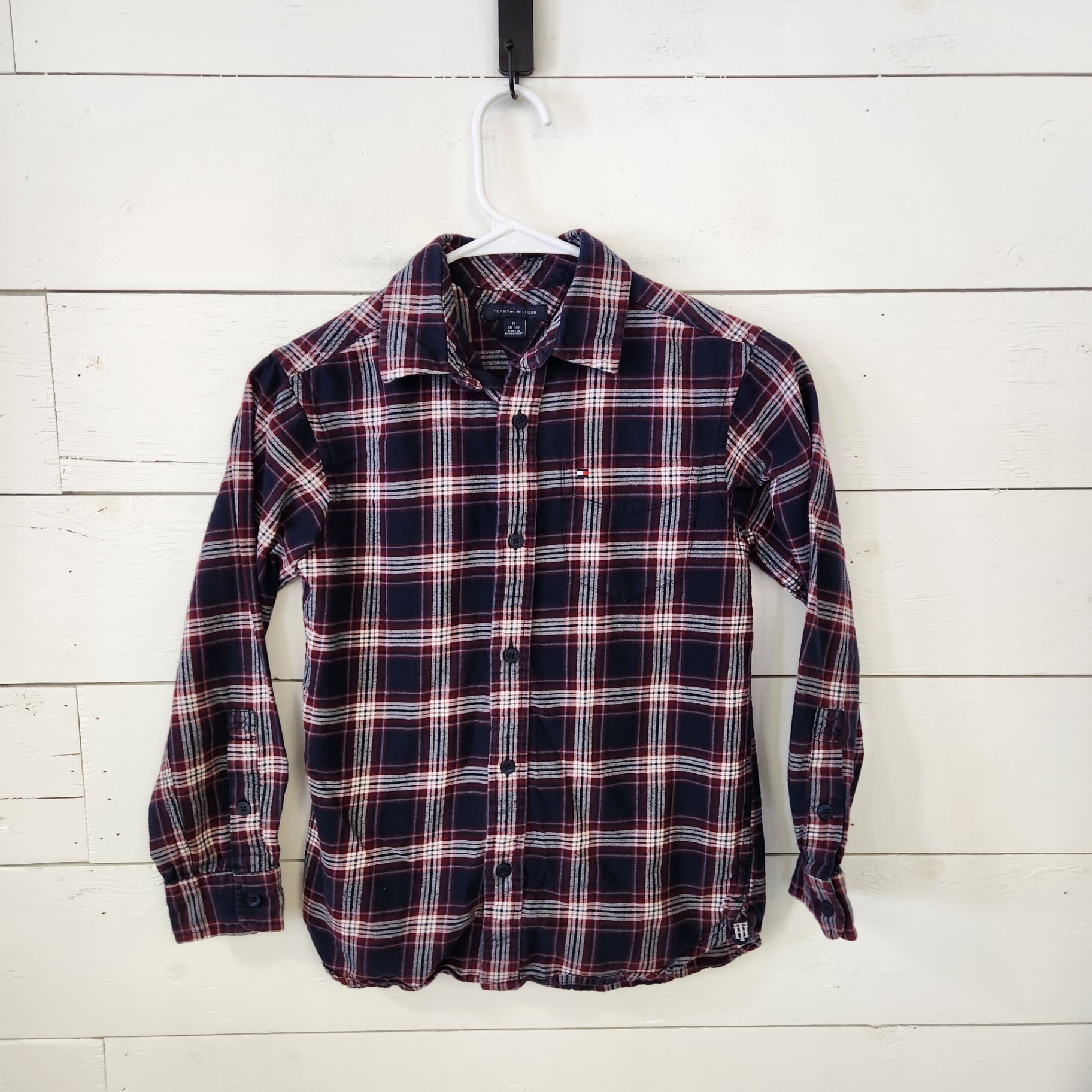 Size 8-10 | Tommy Hilfiger Navy Plaid Shirt | UBNUU