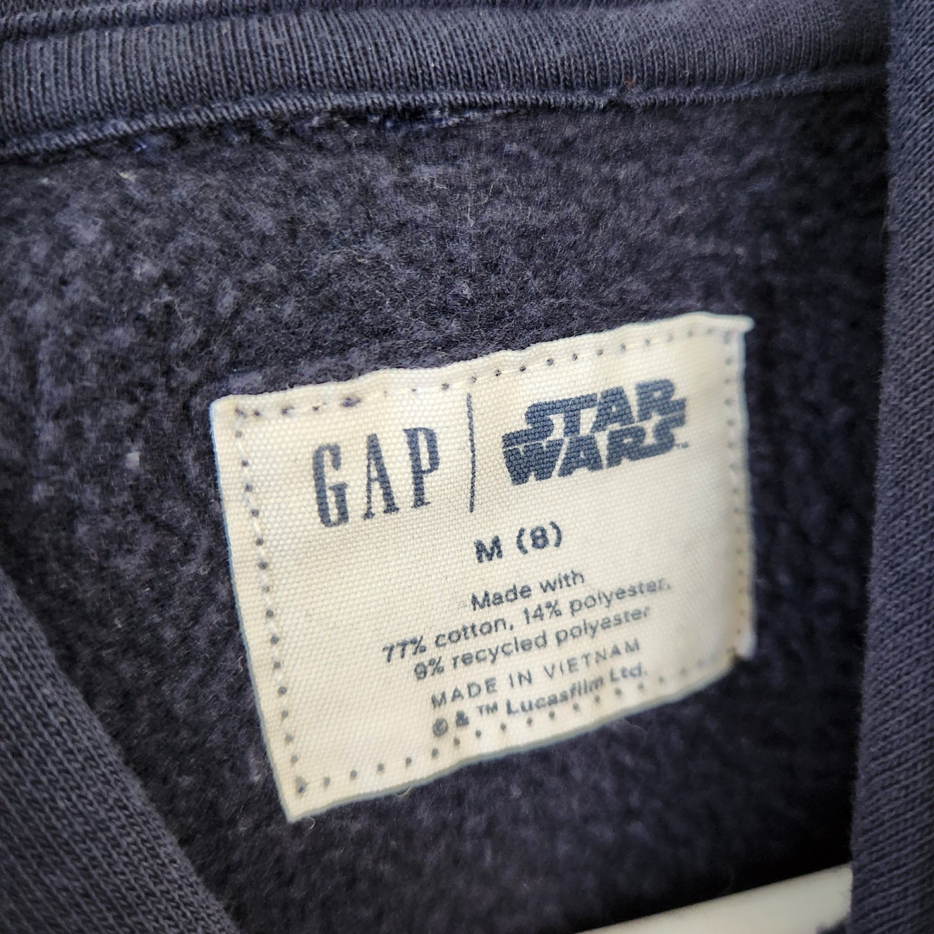 Size 8 | GAP Navy Star Wars Hoodie | UBNUU