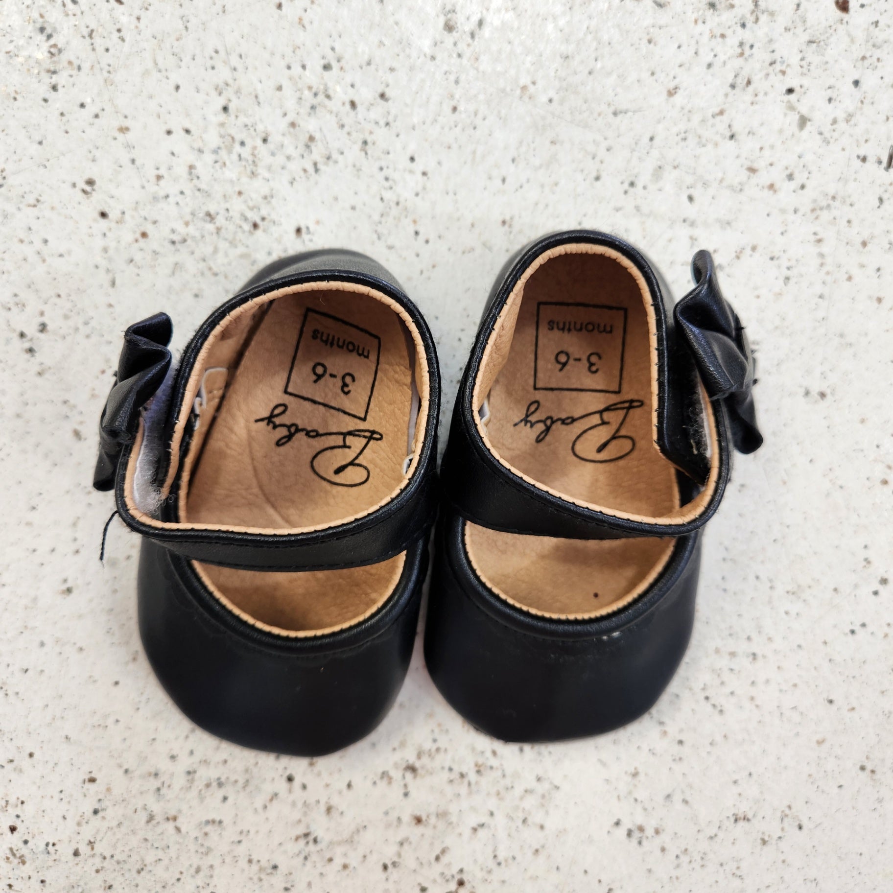 Size 3-6m | Baby Black Shoes | UBNUU
