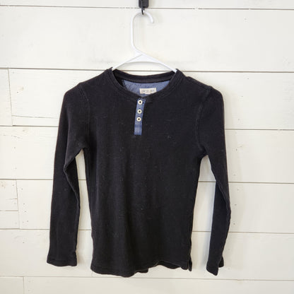 Size 7-8 | Tucker + Tate Black Henley | UBNUU