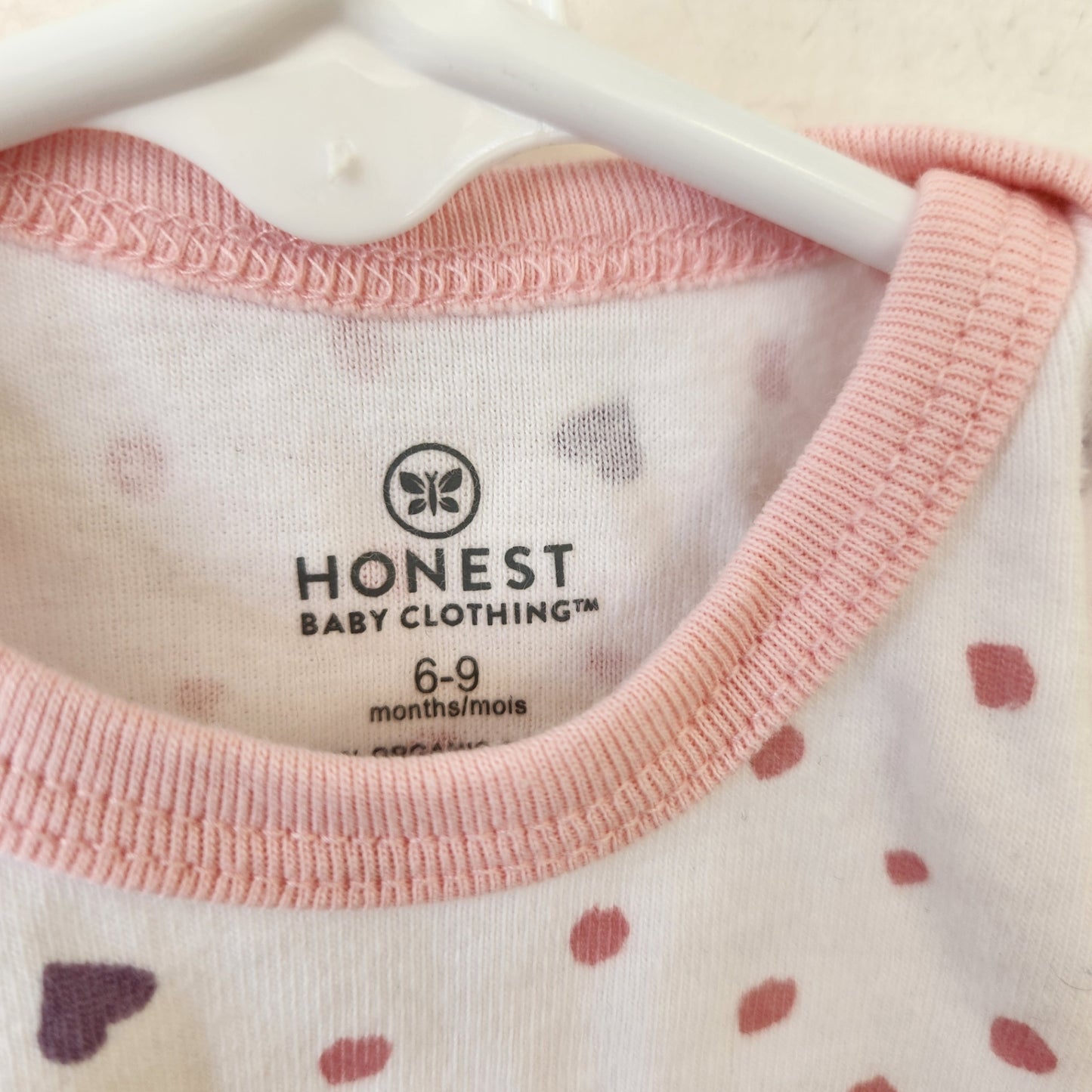 Size 6-9m | Honest Purple Heart Baby Bodysuit | UBNUU
