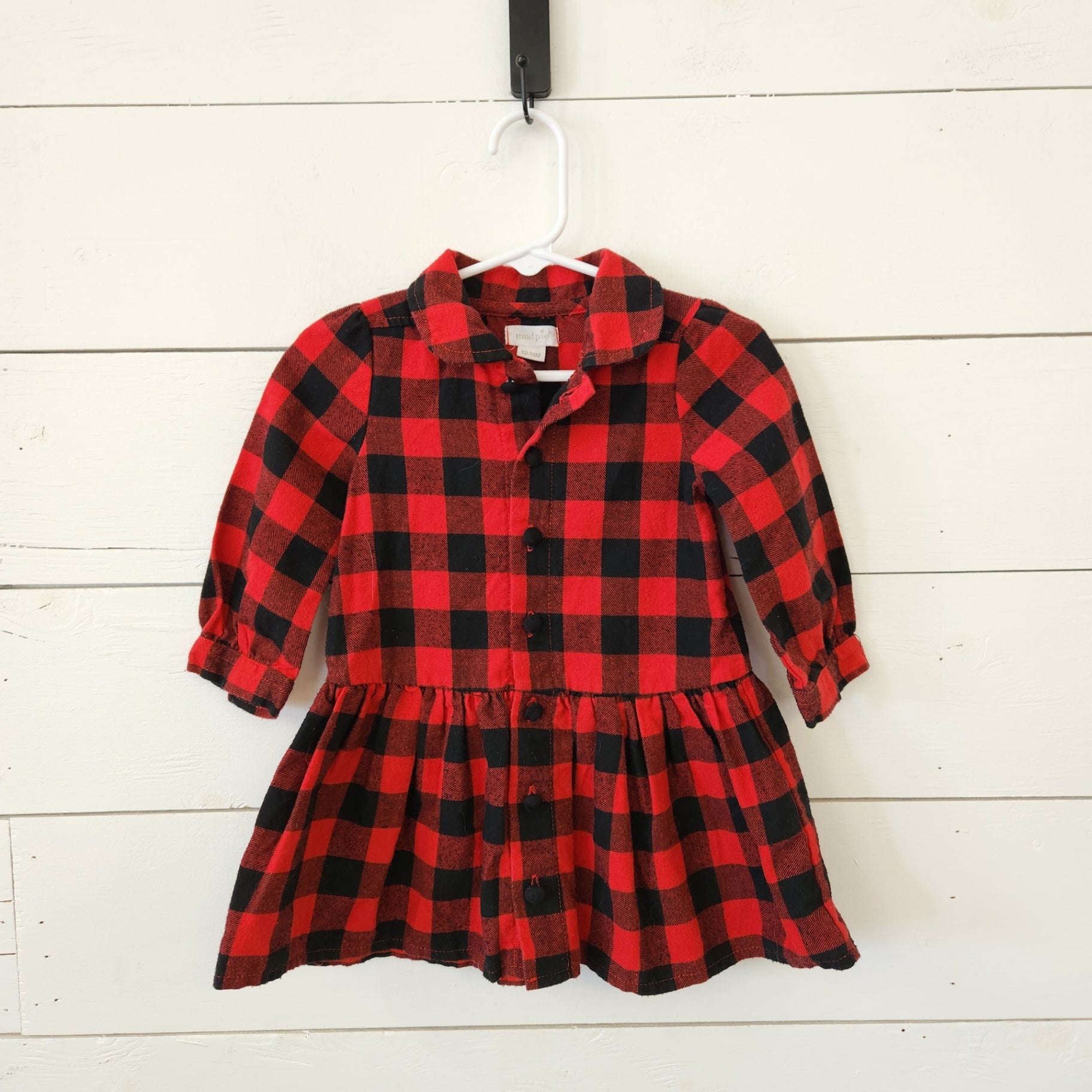 Size 12-18m | mud pie Buffalo Check Dress | UBNUU
