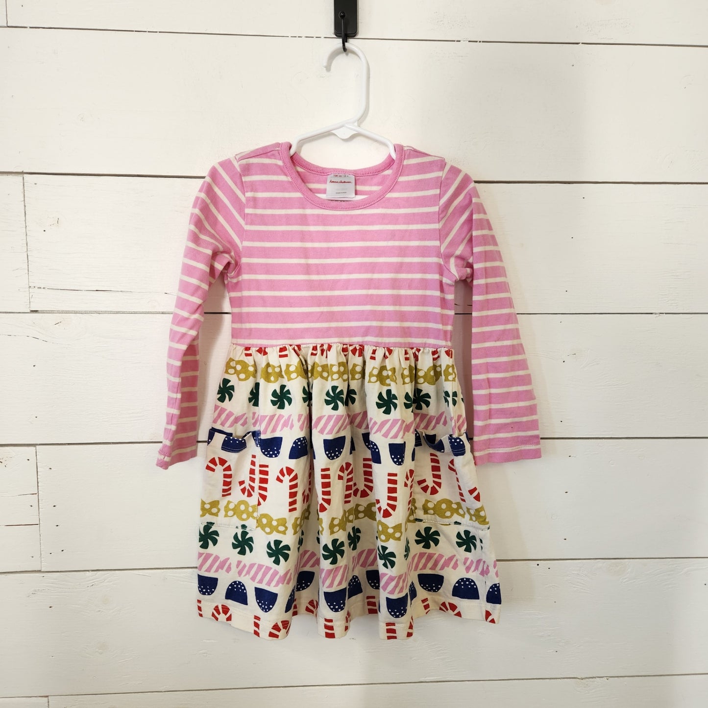 Size 4t | Hanna Andersson Pink Striped ChristmasDress | UBNUU