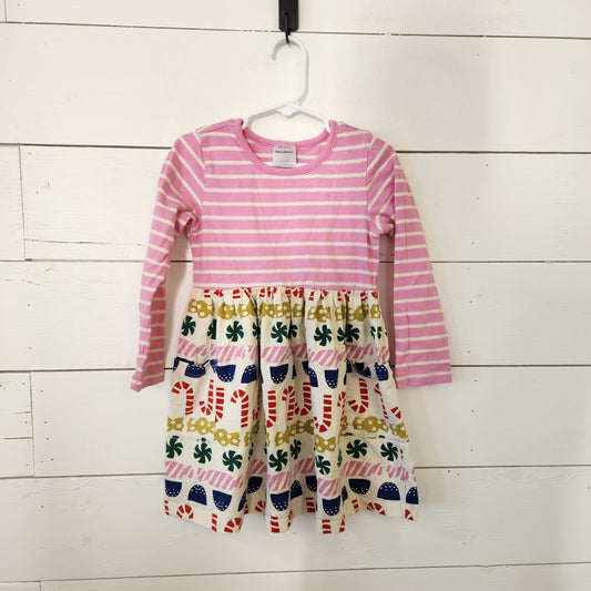 Size 4t | Hanna Andersson Pink Striped ChristmasDress | UBNUU
